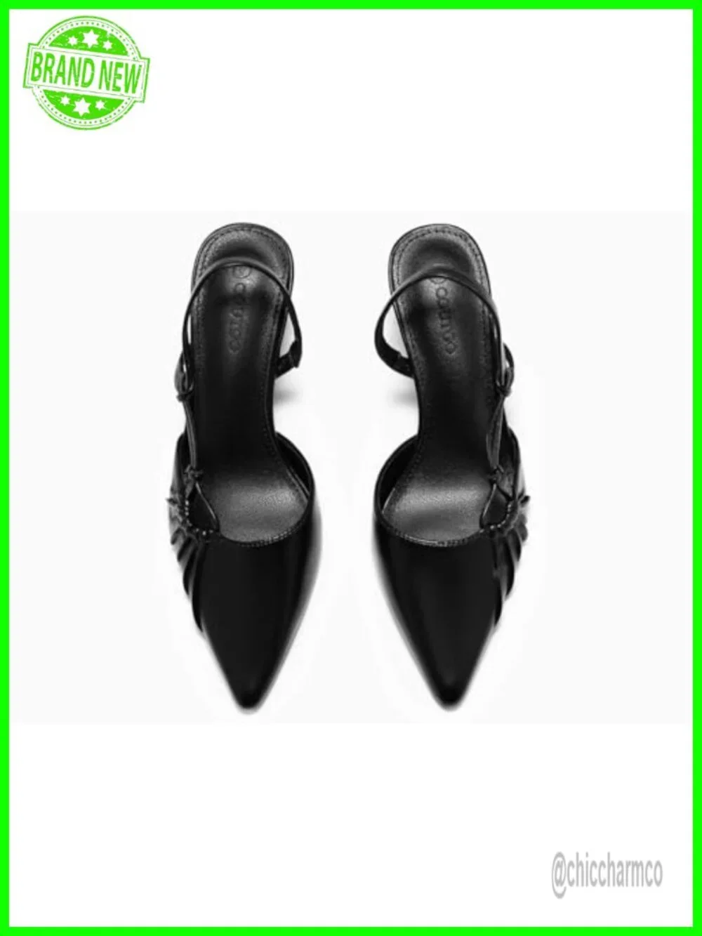 Womens Slingback Kitten Heels Closed Pointed Toe Pumps D'Orsay Party Dress Shoes